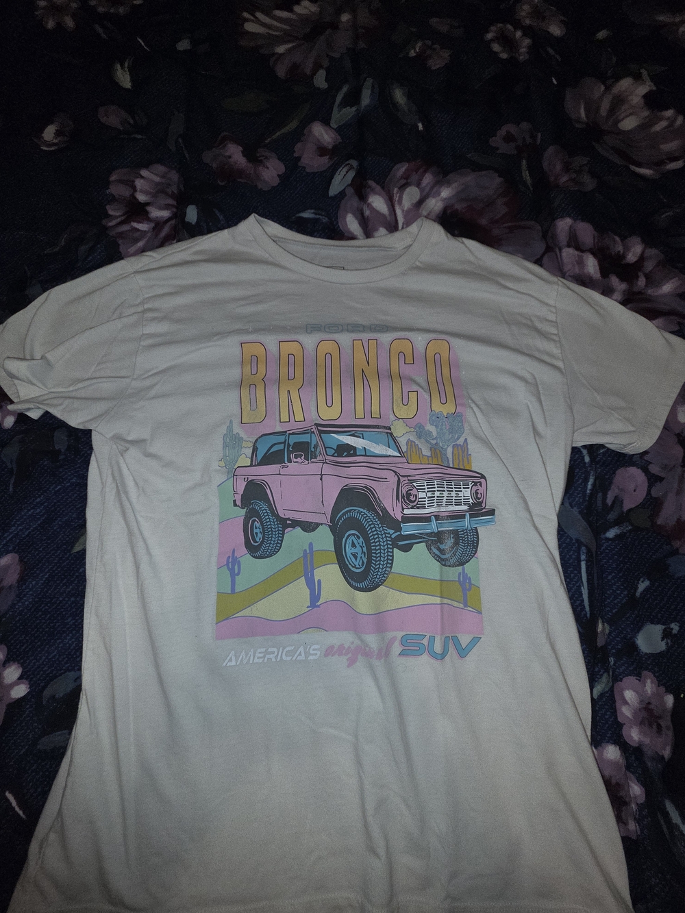 Ford Bronco Graphic Tee - Pink, Yellow, Blue
